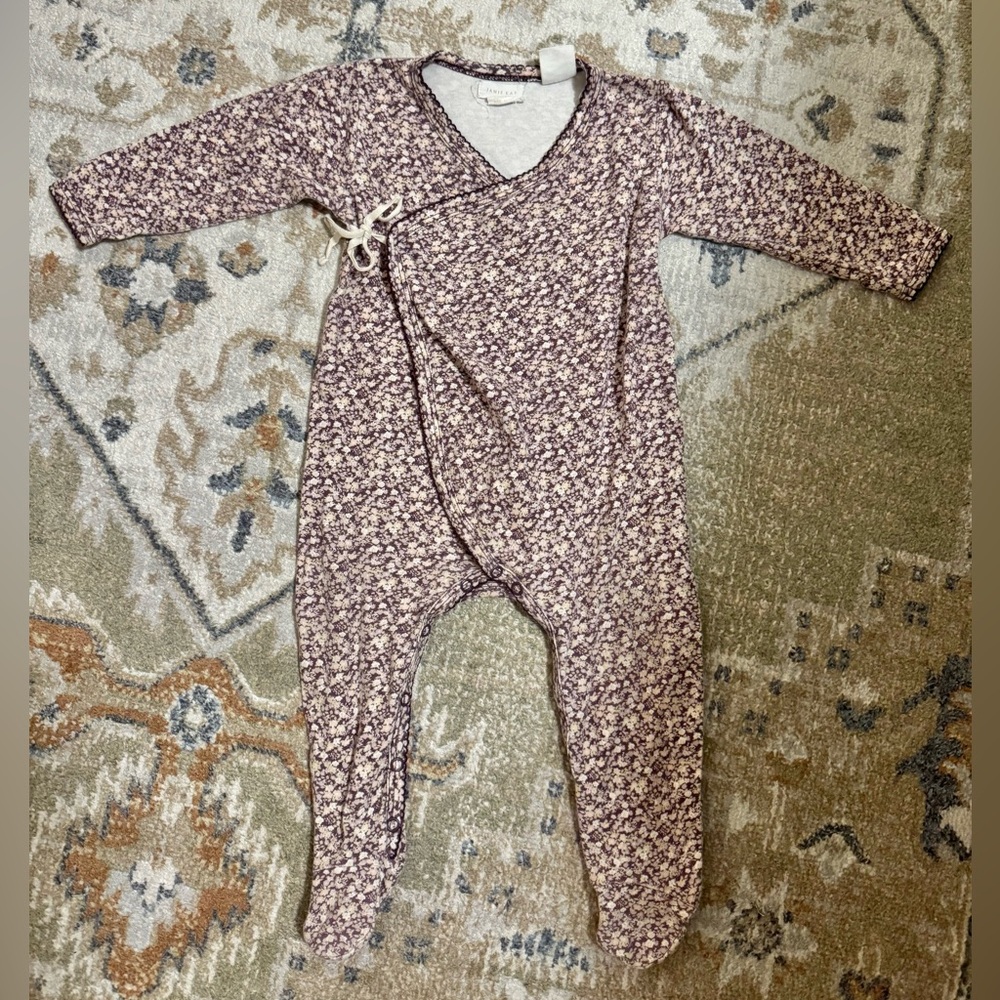 Jamie Kay Mauve Floral Wrap Footie